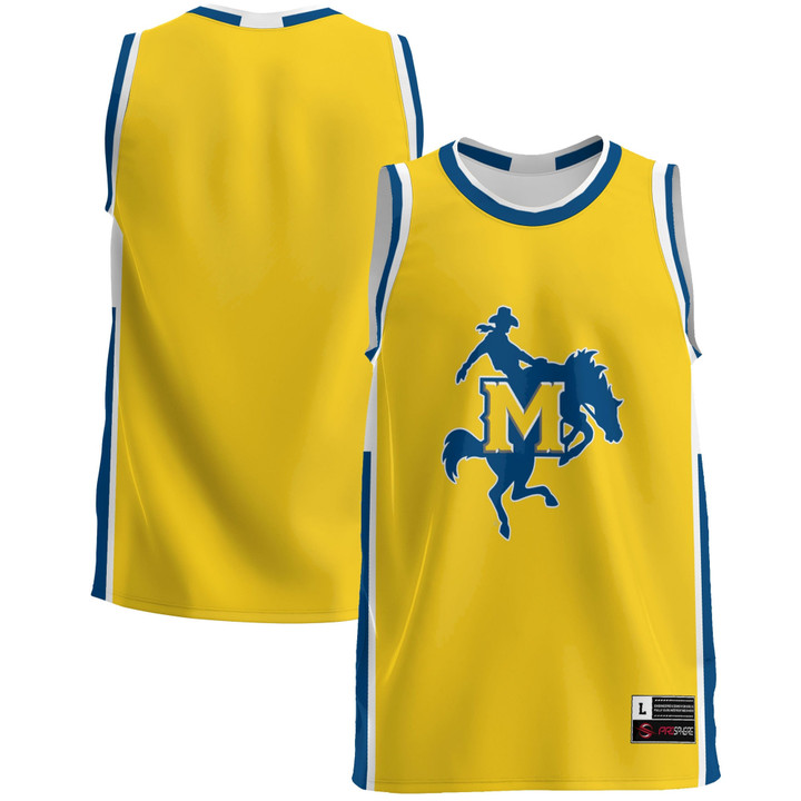 Mcneese State Cowboys Basketball Jersey - Gold Ncaa