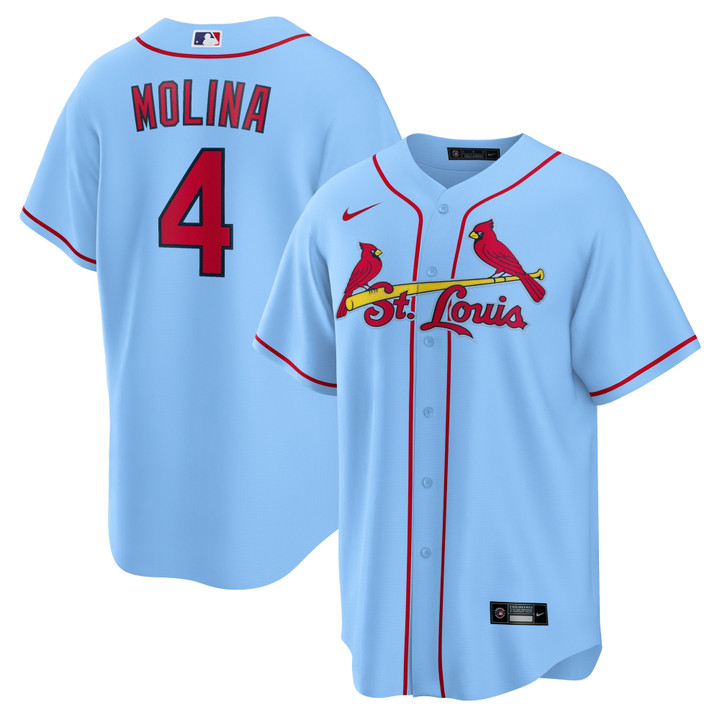 Yadier Molina St Louis Cardinals Nike Alternate Replica Player Name Jersey Light Blue Mlb
