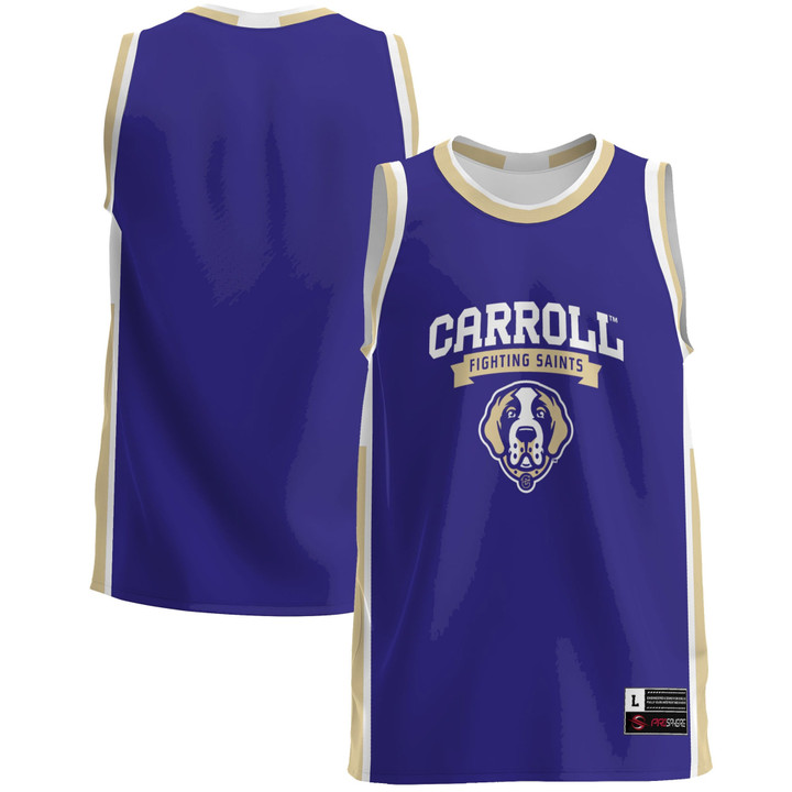 Carroll College Fighting Saints Basketball Jersey - Purple Ncaa