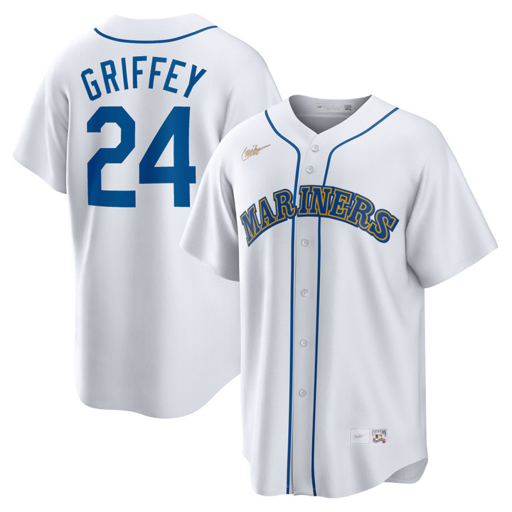 Ken Griffey Jr. Seattle Mariners Nike Home Cooperstown Collection Player Jersey - White Mlb