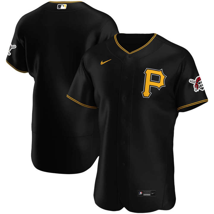 Pittsburgh Pirates Nike Alternate Authentic Team Logo Jersey - Black Mlb