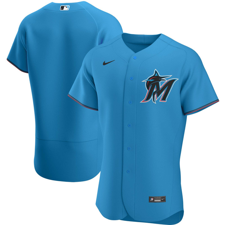 Miami Marlins Nike Alternate Authentic Team Jersey - Blue Mlb