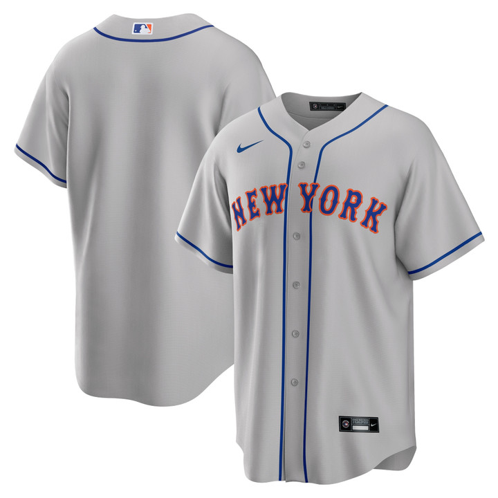 New York Mets Nike Road Replica Team Jersey Gray Mlb