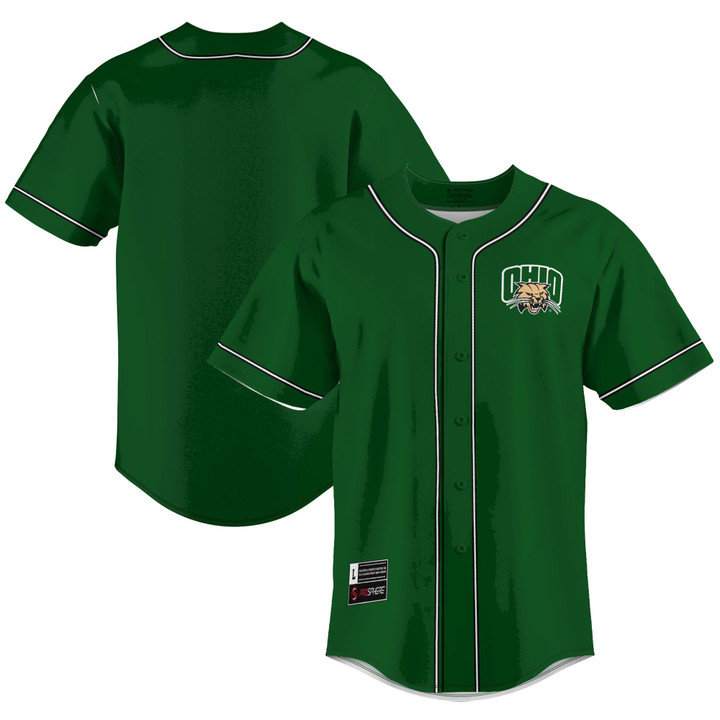 Ohio Bobcats Baseball Jersey - Green Ncaa
