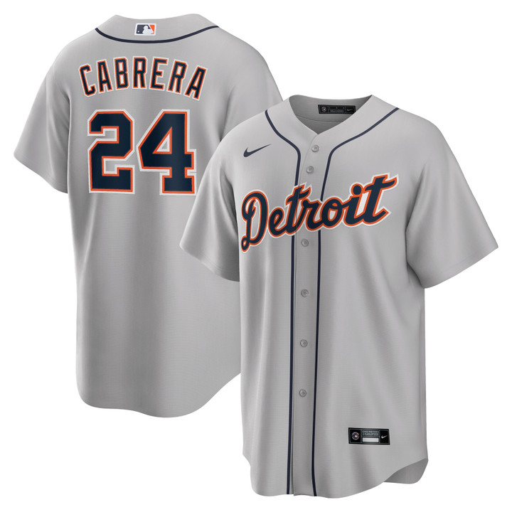 Miguel Cabrera Detroit Tigers Nike Road Replica Player Name Jersey - Gray Mlb