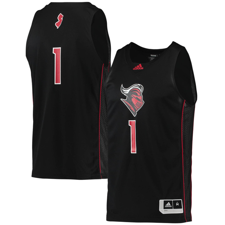 #1 Rutgers Scarlet Knights Adidas Swingman Basketball Jersey - Black Ncaa