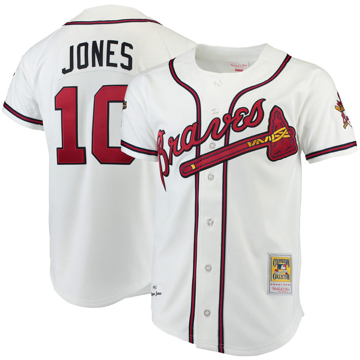 Chipper Jones Atlanta Braves Mitchell & Ness Authentic Jersey - White Mlb