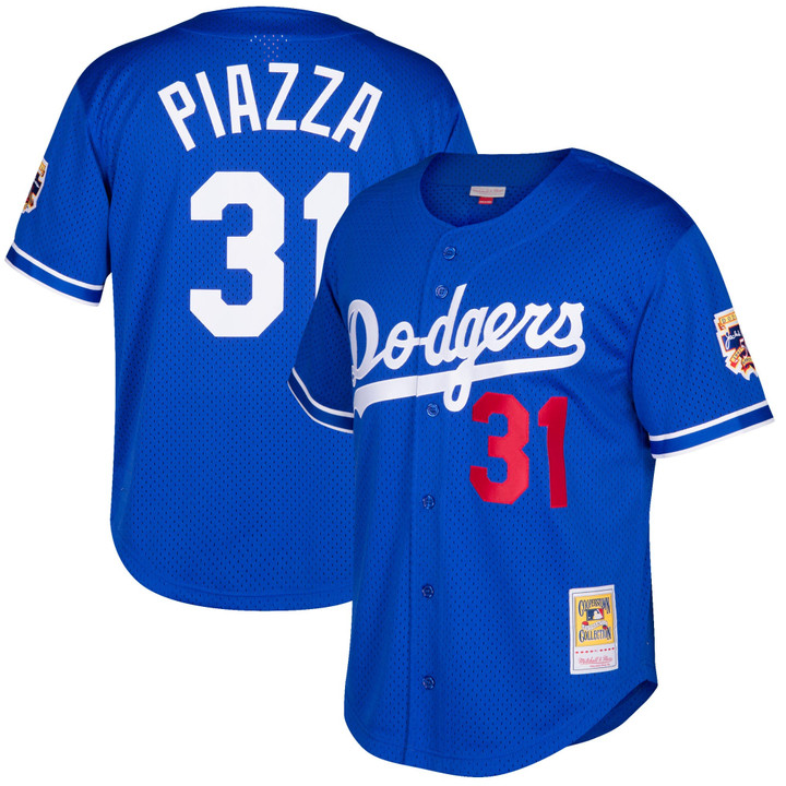 Mike Piazza Los Angeles Dodgers Mitchell & Ness Cooperstown Collection Mesh Batting Practice Jersey - Royal Mlb