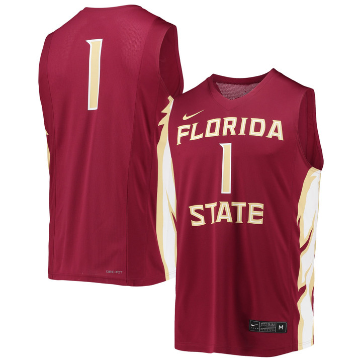 #1 Florida State Seminoles Nike Team Replica Basketball Jersey - Garnet Ncaa