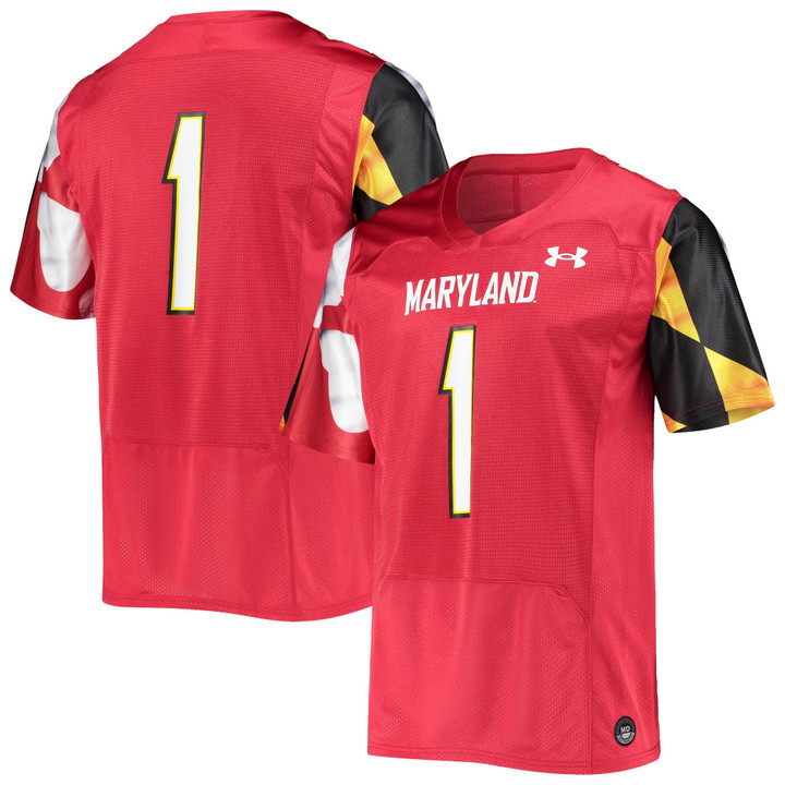 #1 Maryland Terrapins Under Armour Replica Jersey - Red Ncaa