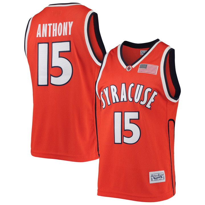 Carmelo Anthony Syracuse Orange Original Retro Brand Alumni Commemorative Classic Basketball Jersey - Orange Ncaa