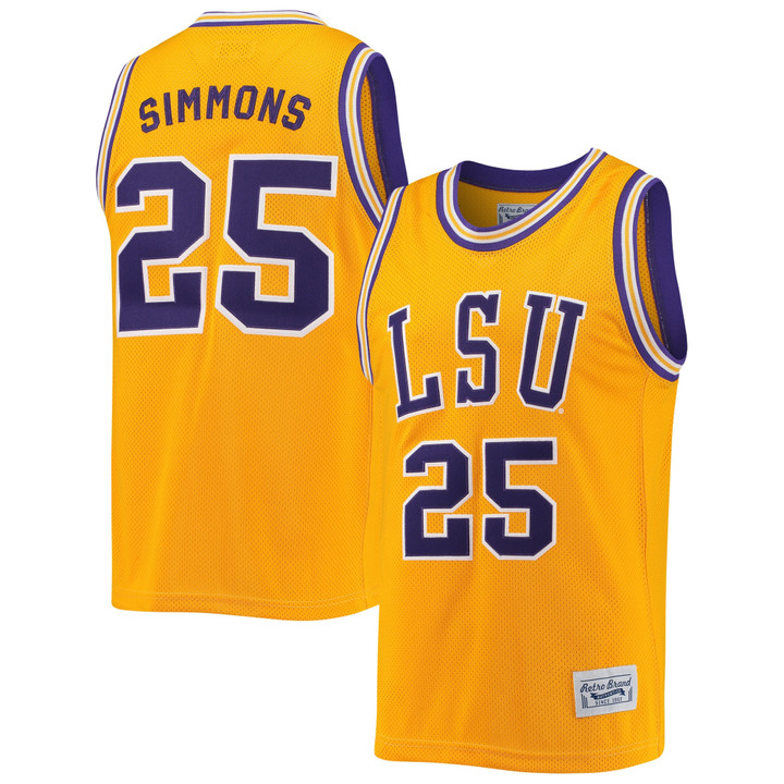 Ben Simmons Lsu Tigers Original Retro Brand Commemorative Classic Basketball Jersey - Gold Ncaa