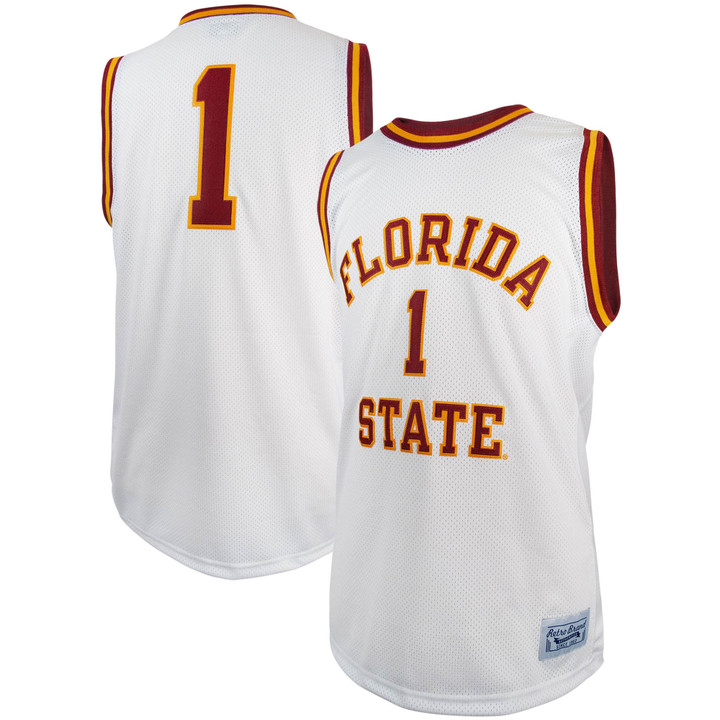 #1 Florida State Seminoles Original Retro Brand Commemorative Basketball Jersey - White Ncaa