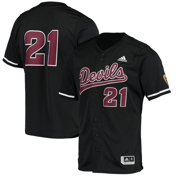 Arizona State Sun Devils Adidas Replica Baseball Jersey - Black Ncaa