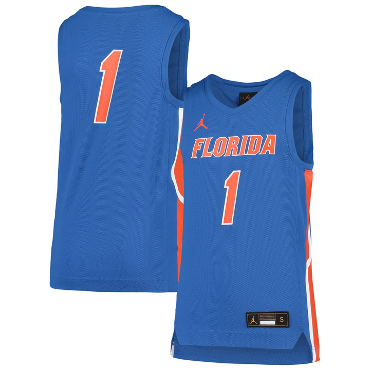 #1 Florida Gators Jordan Brand  Team Replica Basketball Jersey - Royal Ncaa