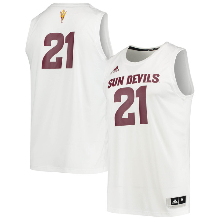 Number 21 Arizona State Sun Devils Adidas Swingman Jersey White Ncaa