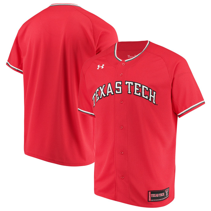 Texas Tech Red Raiders Under Armour Performance Replica Baseball Jersey Red Ncaa