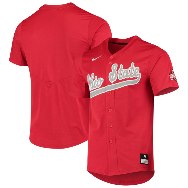Ohio State Buckeyes Nike Vapor Untouchable Elite Replica Full-Button Baseball Jersey - Scarlet Ncaa