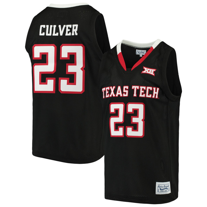 Jarrett Culver Texas Tech Red Raiders Original Retro Brand Alumni Basketball Jersey - Black Ncaa