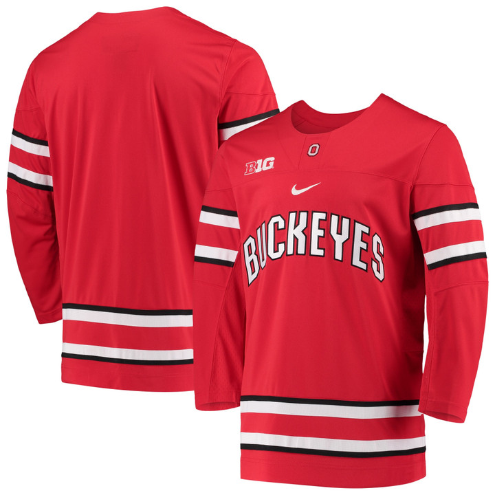 Ohio State Buckeyes Nike Replica Team Hockey Jersey - Scarlet Ncaa