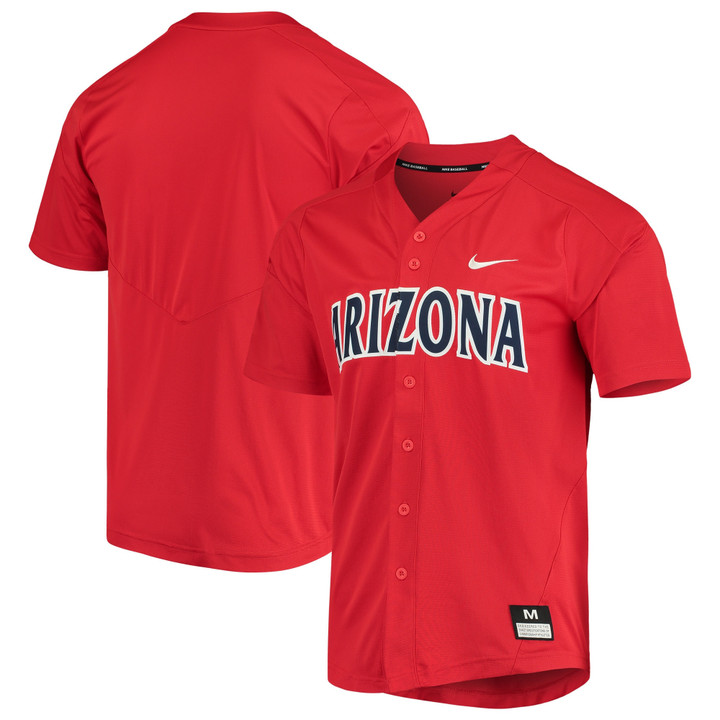 Arizona Wildcats Nike Vapor Untouchable Elite Full Button Replica Baseball Jersey Red Ncaa