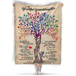 To My Granddaughter Tree Of Life | Personalized Premium Fleece Blanket
