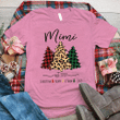 Mimi with grandkids christmas trees | Personalized T-Shirt