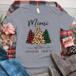 Mimi with grandkids christmas trees | Personalized T-Shirt