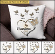 Personalized Blessed To Be Called Grandma Nana Mom Butterfly Leopard Pillow