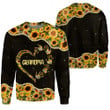 Personalized Grandma Heart Sunflower Pattern All Over Print Shirts