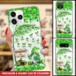 Lucky Grandma Gnome Butterflies Grandkids Green Phone case NLA19JAN22TP1 Custom Gift for Grandma, Mom Silicone Phone Case Humancustom - Unique Personalized Gifts Iphone iPhone SE 2020 