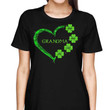 T-Shirt Grandma Shamrock Heart St. Patrick‘s Day Irish Personalized Shirt