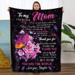 Personalized to Mom Gift from Daughter, Mother Birthday, Soft Throw Bed Throw Blanket
