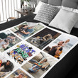 Fathers Day Blanket Best Dad Ever Blanket, Custom Blanket with Pictures, Personalized Throw Blanket for Father's Day, Birthday, Christmas