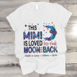 This grandma is loved to the moon and back V-Neck