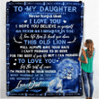 Personalized Blanket To My Daughter Never Forget That I Love You, Gift To My Daughter Blanket From Dad, Mom, Lion Custom Throw Blanket