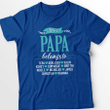 This Papa Belongs To Kids Names Shirt