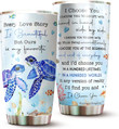 Husband Tumbler, To My Husband Turtles Couple Tumbler 20 Oz Gifts - Romantic Gifts for Husband, Him, Boyfriend, Husband Valentine's Day, Aniversary, Birthday, Christmas, Fathers Day
