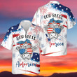 Happy Independence God Bless Amoorica All Over Printed 3D Hawaiian Shirt