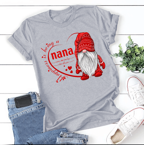 Hapiness Is Being A Nana Heart | Personalized T-Shirt