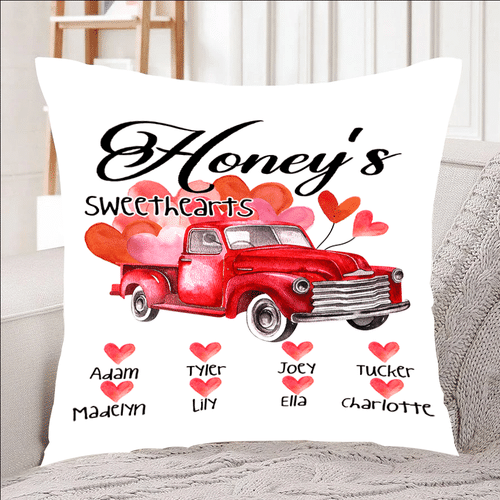 Honey's Sweethearts - Truck | Personalized Pillow