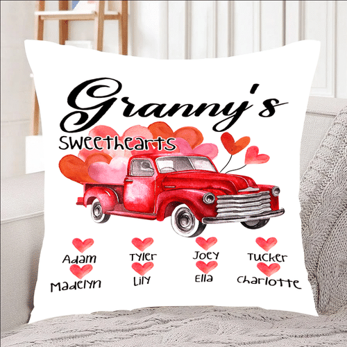 Granny's Sweethearts - Truck | Personalized Pillow