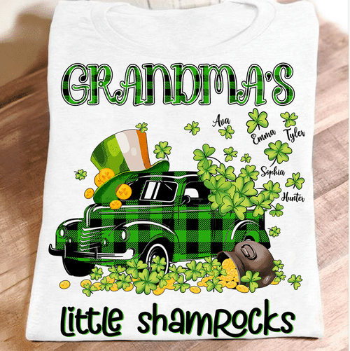 Grandma's Little Shamrocks | Personalized T-Shirt