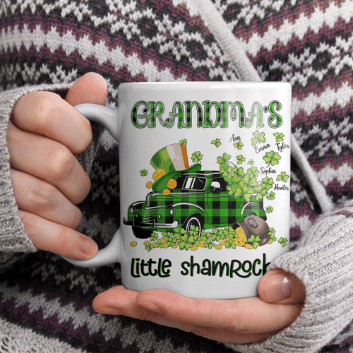 Grandma's Little Shamrocks | Personalized Mug