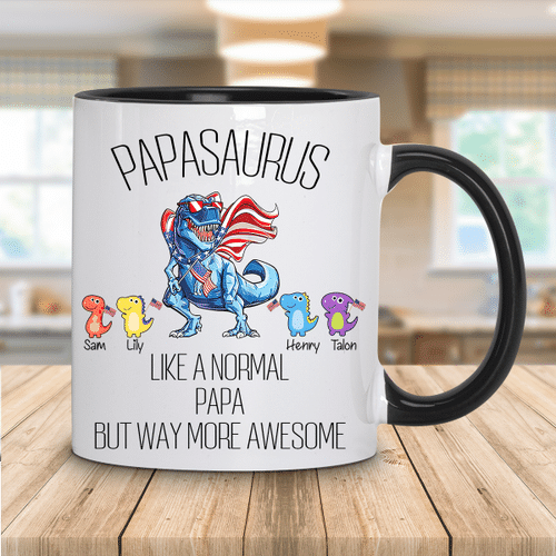 Papasaurus Mug, Papa Mug, Grandpa Mug, Dinasour Mug, Gift For Grandpa, Fathers Day Gift, Fathers Day Mug, Gift For Dad, Dad Gifts For Him