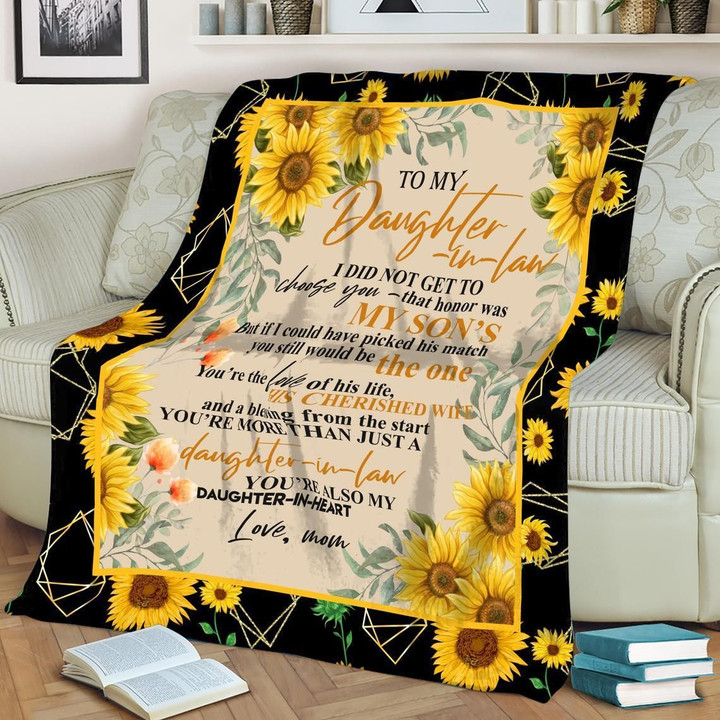 To My Dear Daughter In Law | Personalized Premium Fleece Blanket