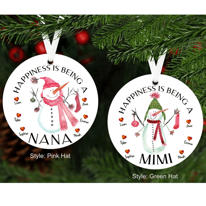 Happiness Is Being A Nana | Personalized Ornament