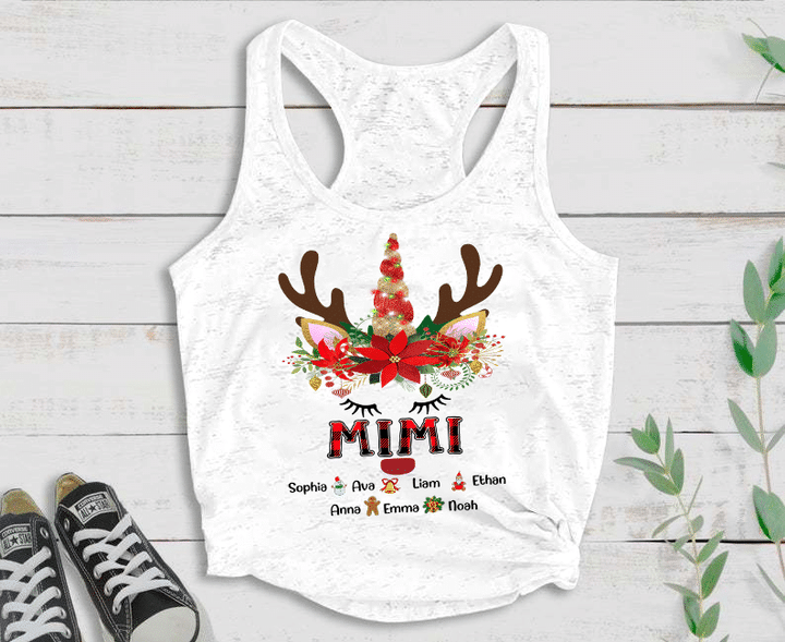 Christmas - Mimi Unicorn | Personalized Tank Top
