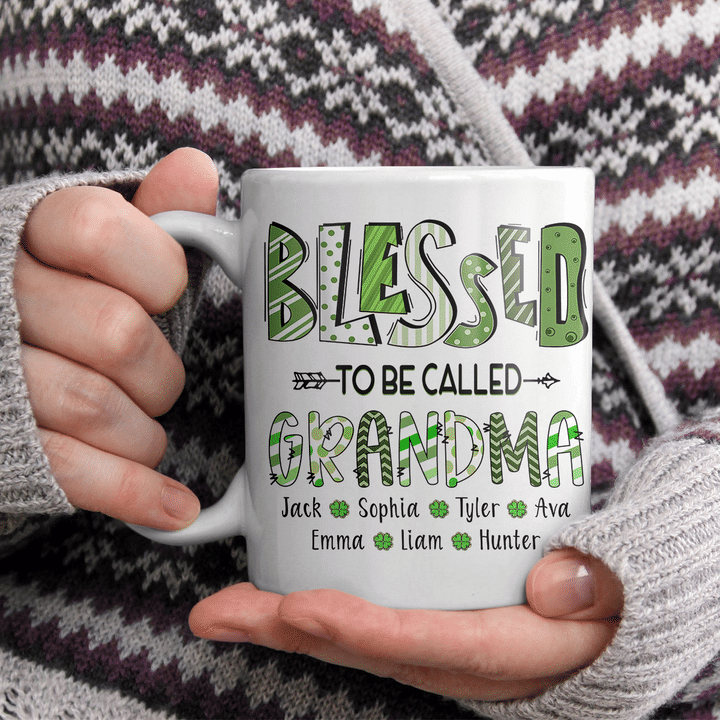 Blessed to be called Grandma With Grandkids Names | Personalized Mug