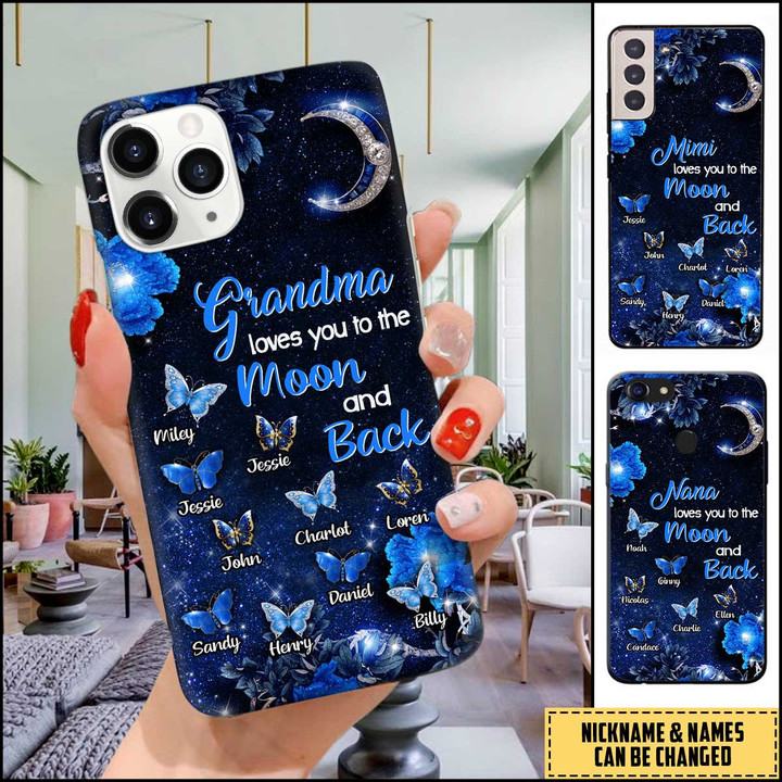 Personalized Grandma's Love To The Moon And Back Phone Case